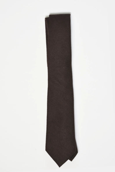 Dark Brown Wool Tie