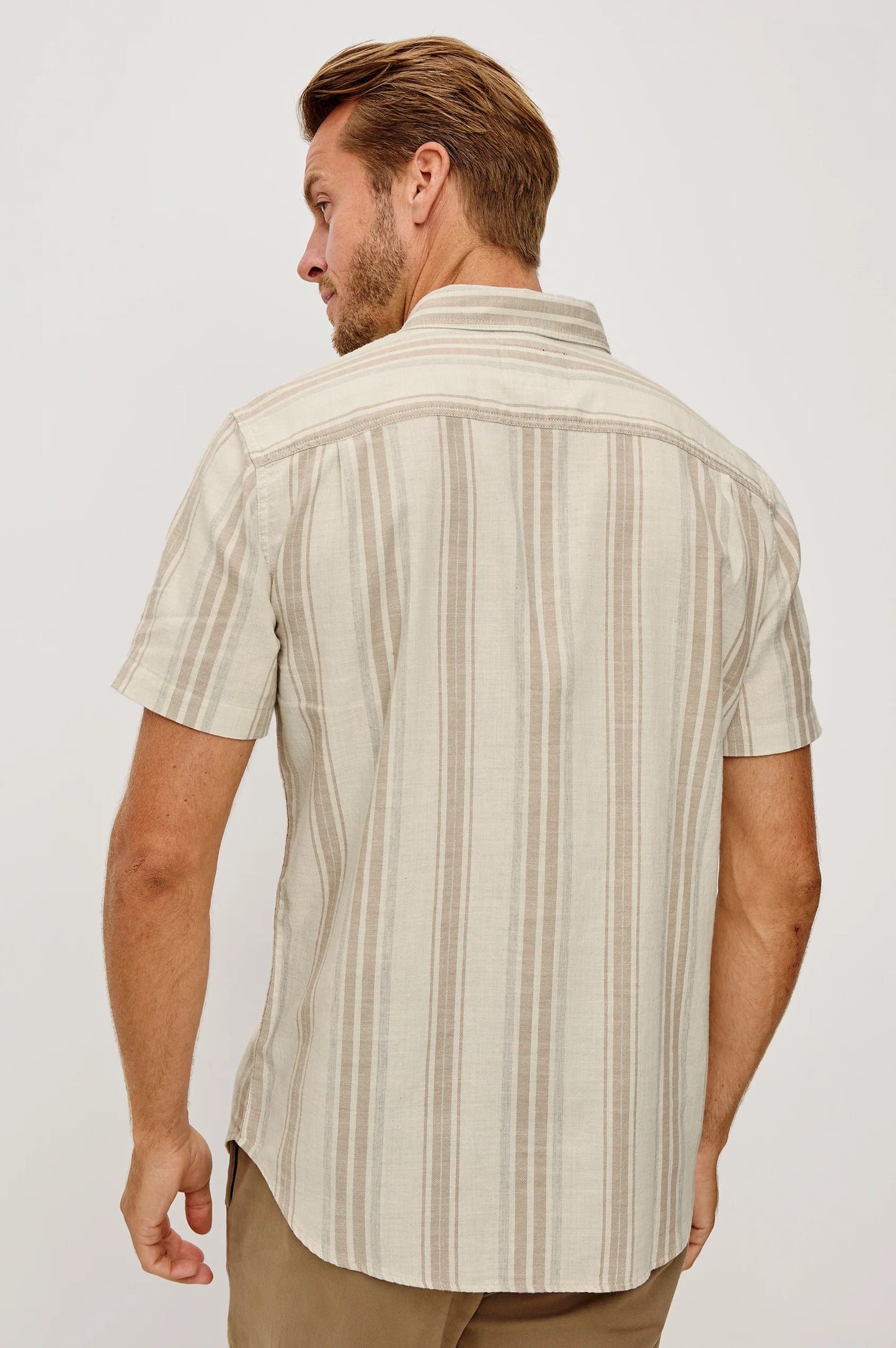 Fairfax Shirt in Heather Dune Stripe