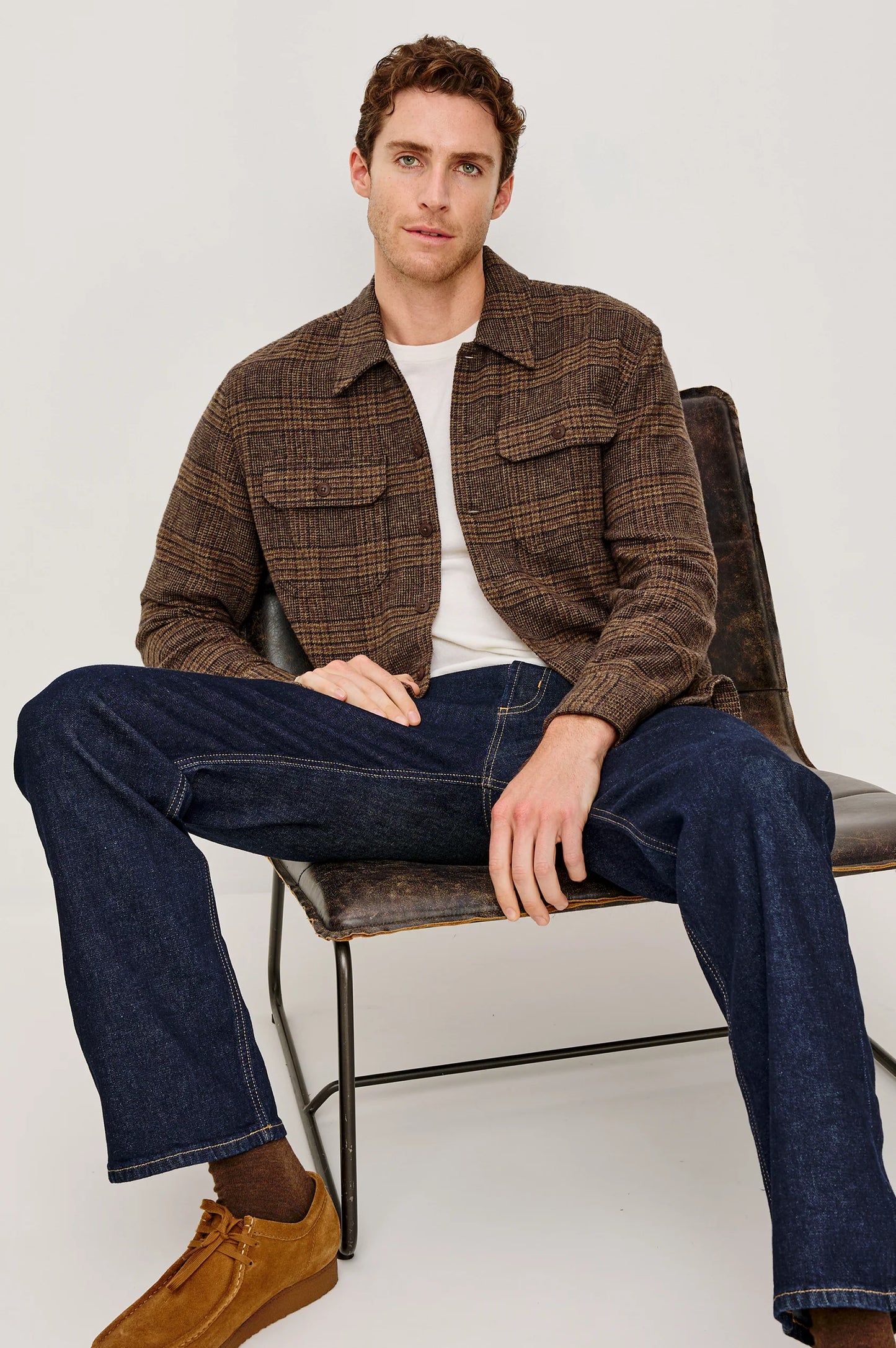 Stellan Shirt Jacket in Darkwood