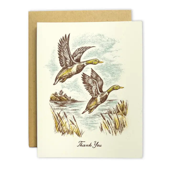 Ducks Thank You Card