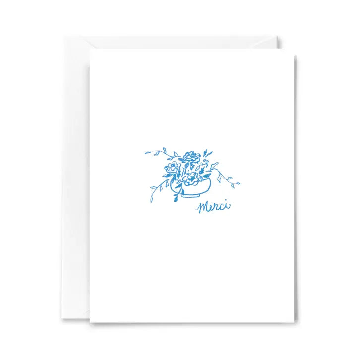 Merci Flowers Card
