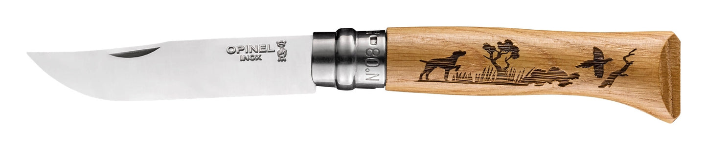 No. 8 Animalia Stainless Steel Dog Folding Knife