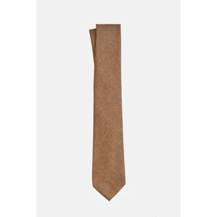 Brown Linen Tie
