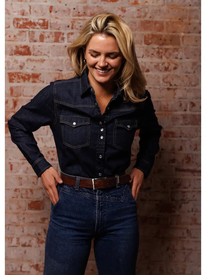 Women's West Shirt in Indigo