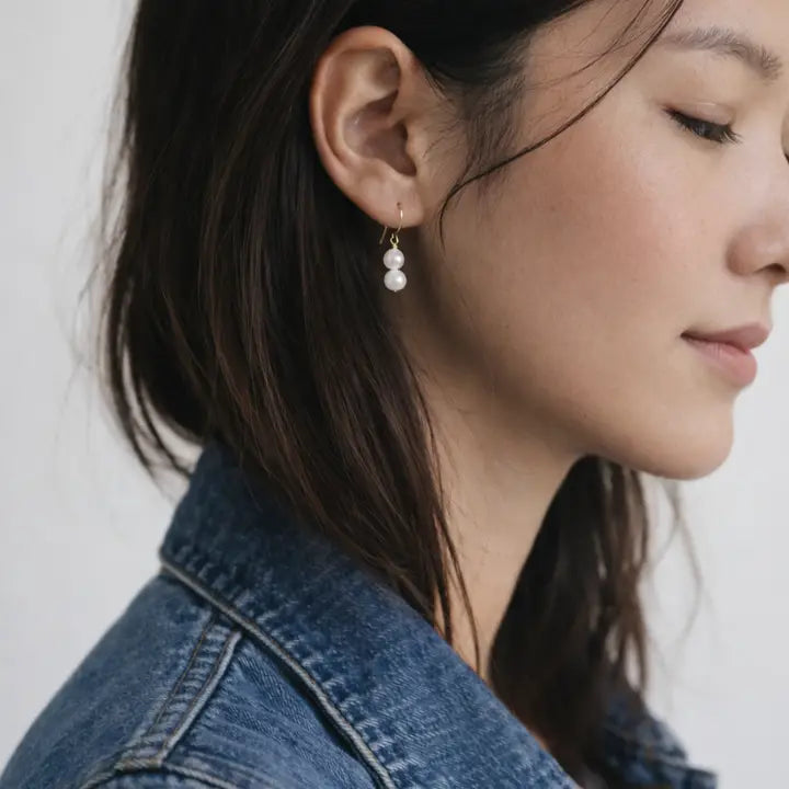 Pearl Drop Earrings | Gold Fill