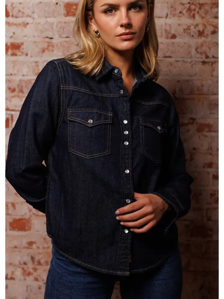 Women's West Shirt in Indigo