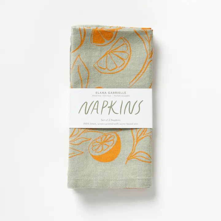 Clementine Linen Napkins - Set of 2