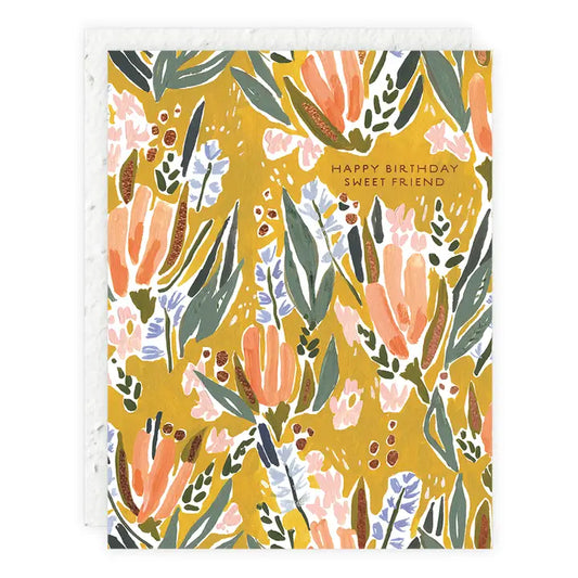Sweet Friend Floral - Birthday Card