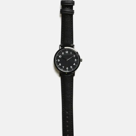 The Classic Watch in Black Leather