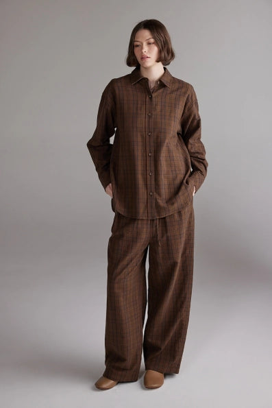 Plaid Tie Waist Pants