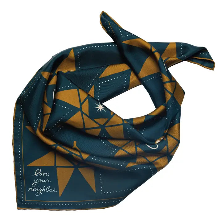 'Love Your Neighbor' Silk Scarf