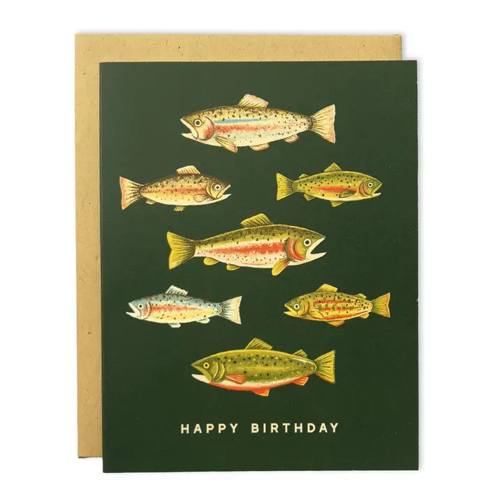 Happy Birthday Trout Card