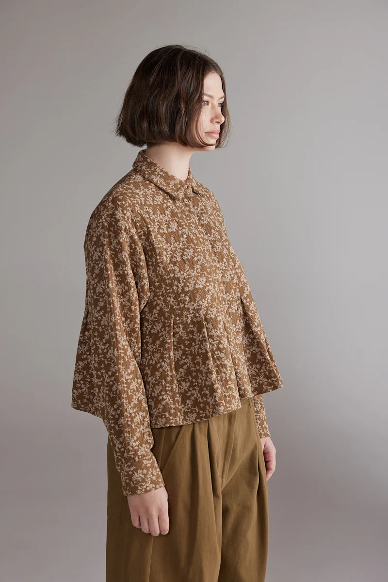 Printed Pleated Blouse