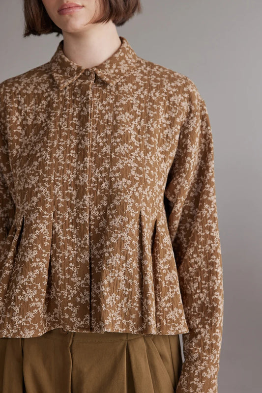 Printed Pleated Blouse