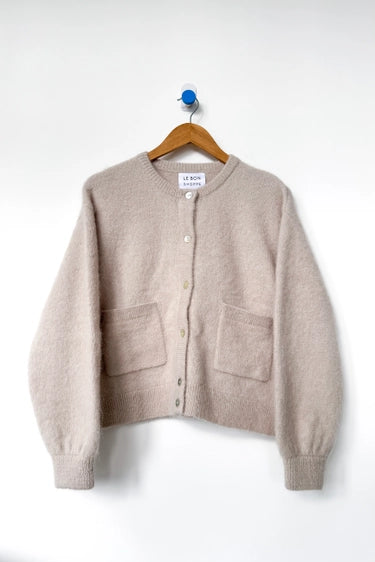 Amelie Alpaca Cardigan in Smoke