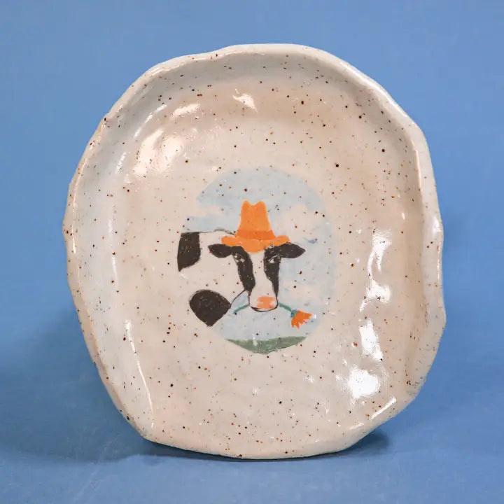 "Beatrice the Cow" Ceramic Stoneware Kitchen Spoon Rest