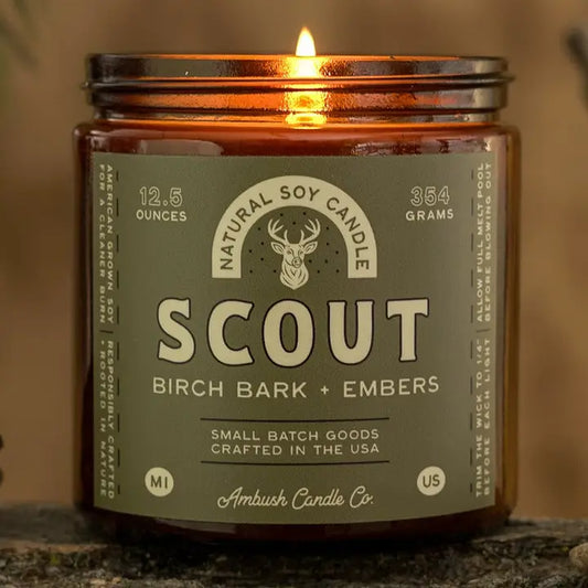 Scout | Birch Bark + Embers 12.5 oz Candle
