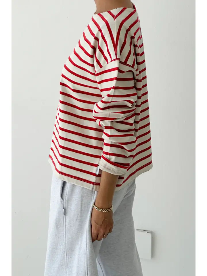 Sailor Top in Red Stripe