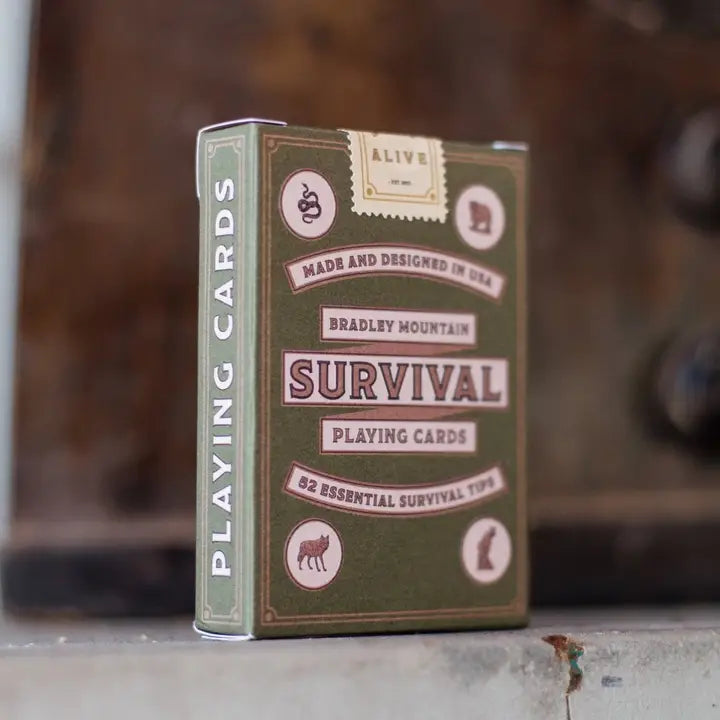 Survival Playing Cards in Green