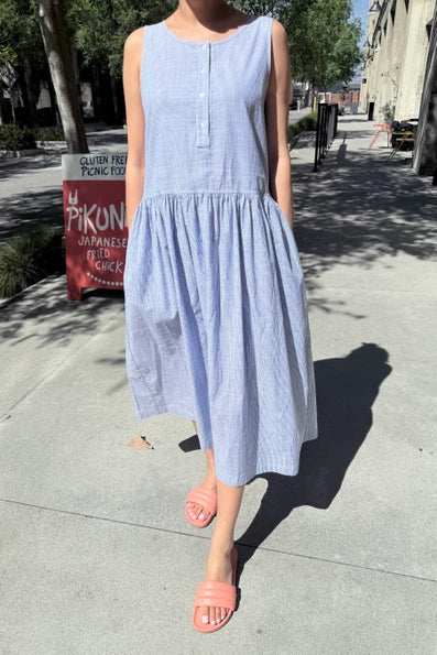 Marianna Dress in Blue Stripe