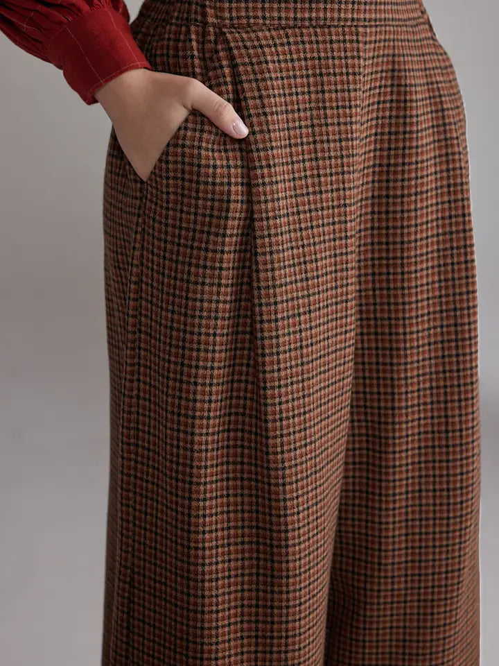 Wool Plaid Pants