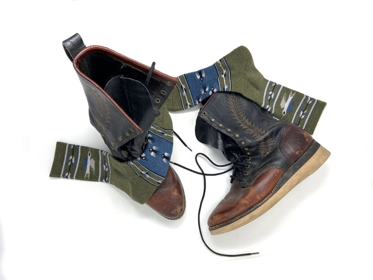 Heather Thunderbird Socks in Olive