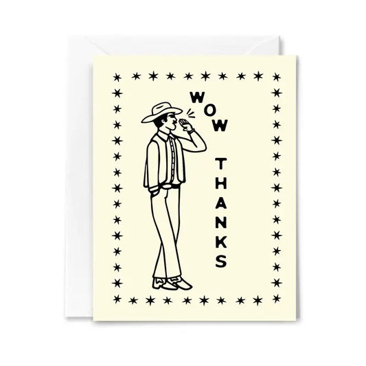 Wow Thanks Cowboy Card
