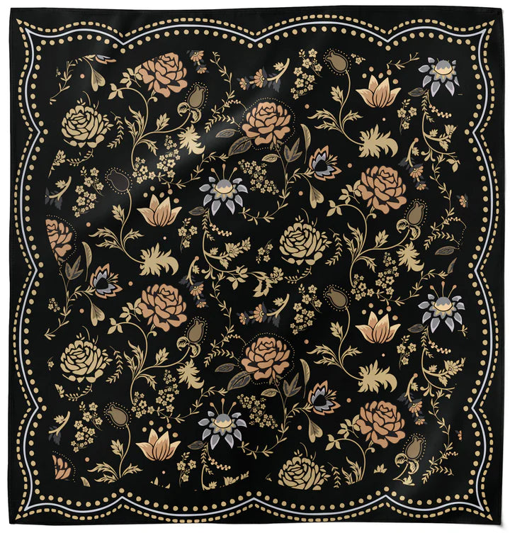 Bandana Scarf in Black Floral