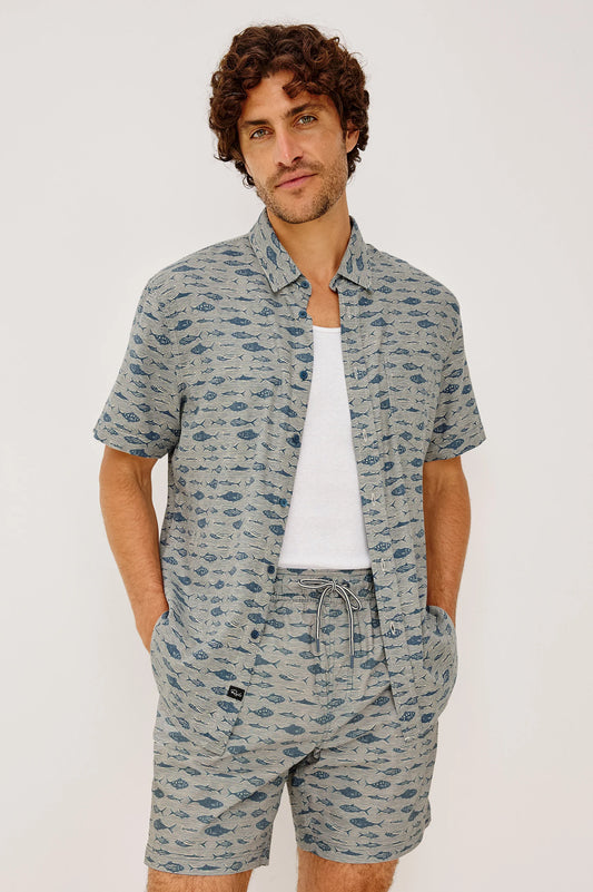 Carson Shirt in Vintage Aquarium Etch
