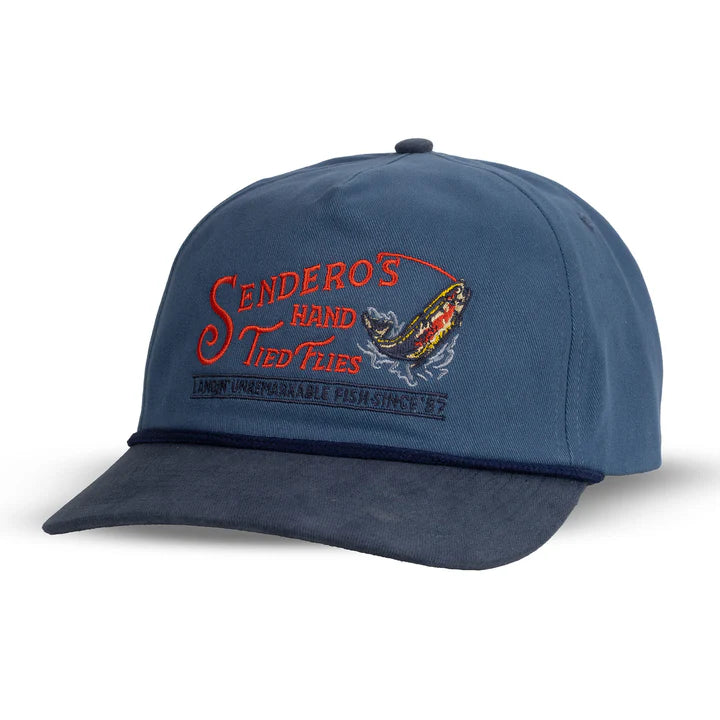 Hand Tied Flies Hat in Faded Navy