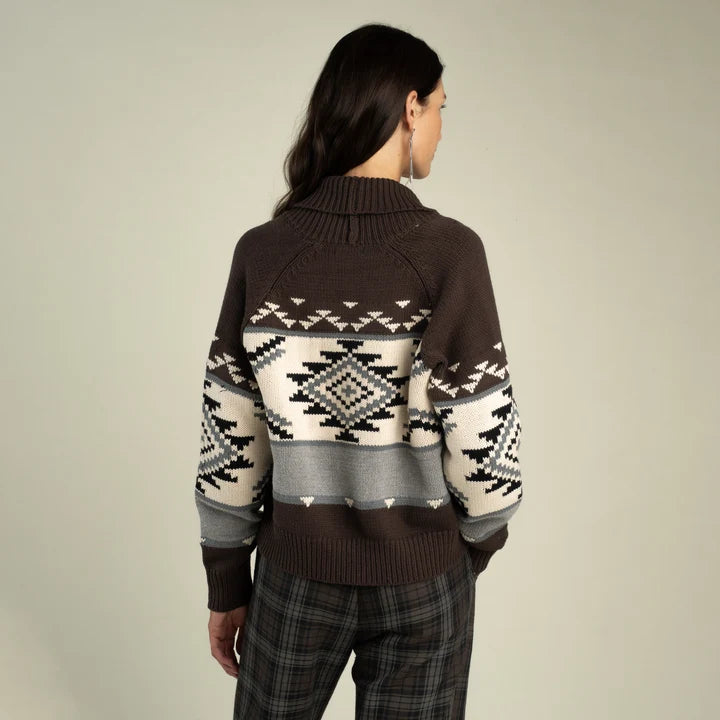 Cimarron Cardigan in Brown/Blue