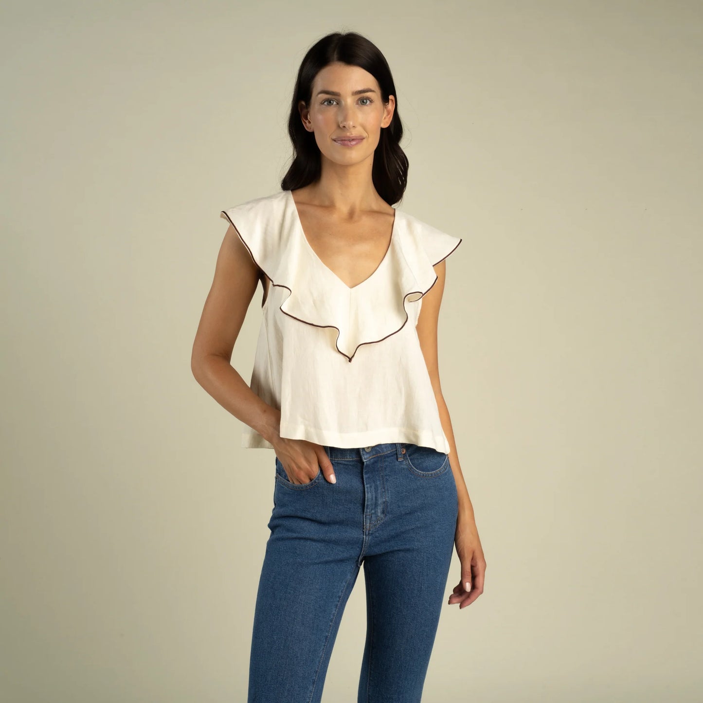 Faye Blouse in Cream