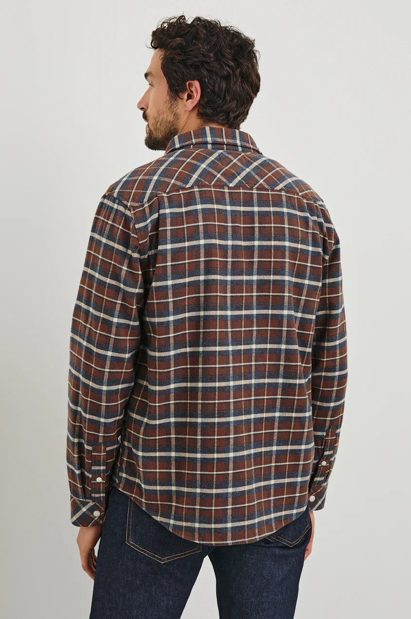 Forrest Shirt in Hickory Blue Melange