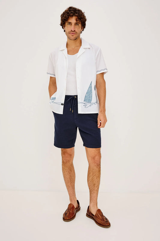 Gibson Shirt in White Sail Horizon