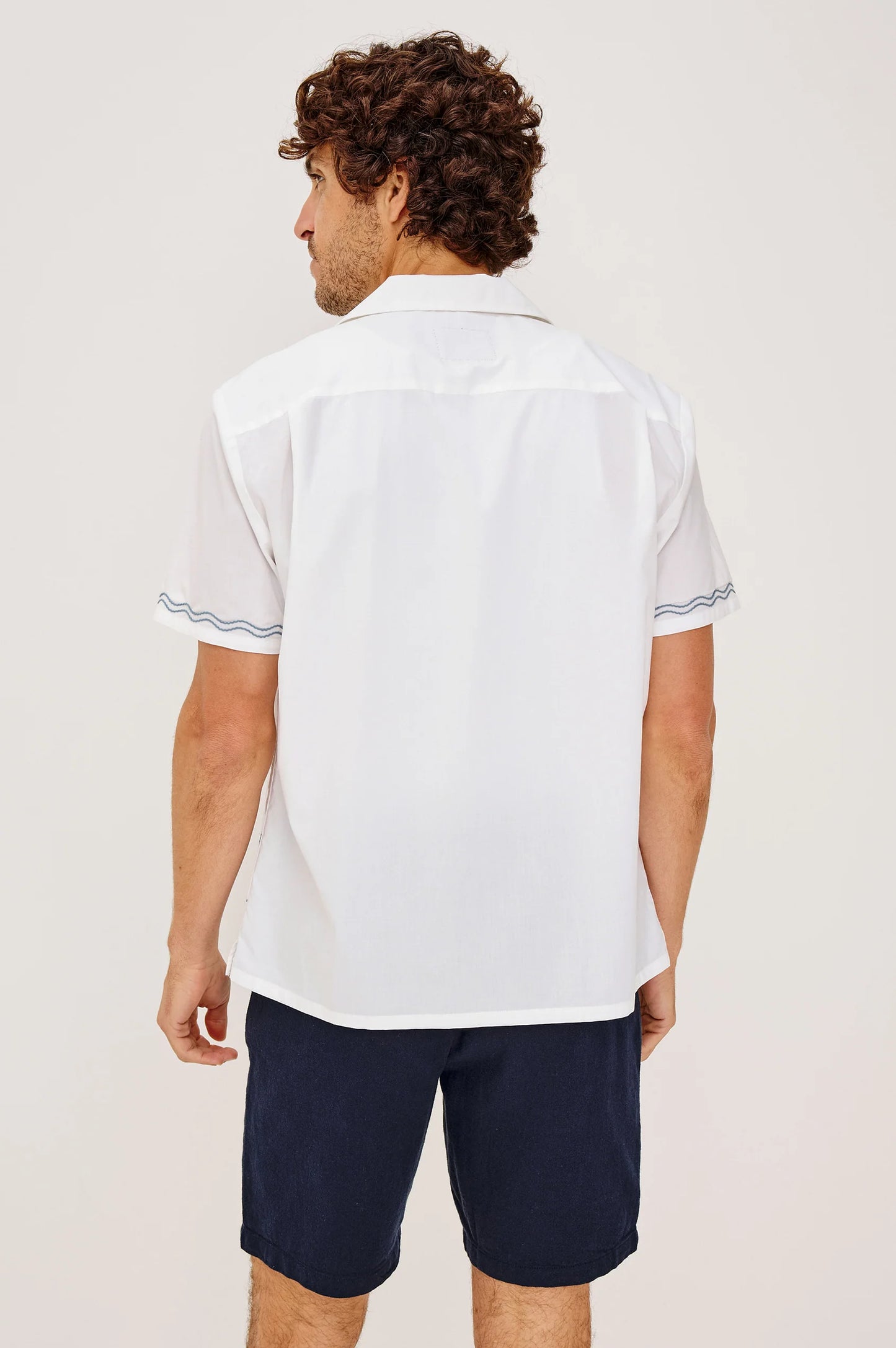 Gibson Shirt in White Sail Horizon