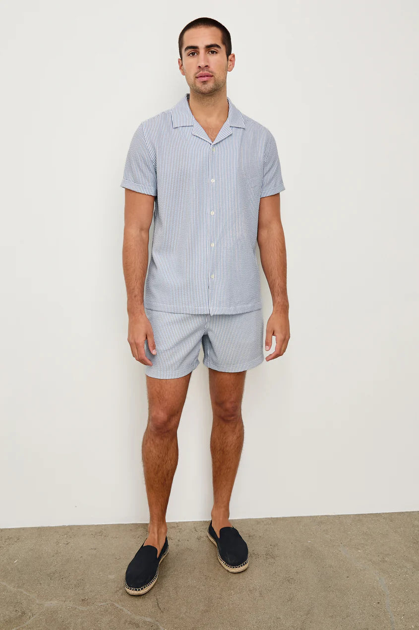 La Brea Swim Short in Seersucker