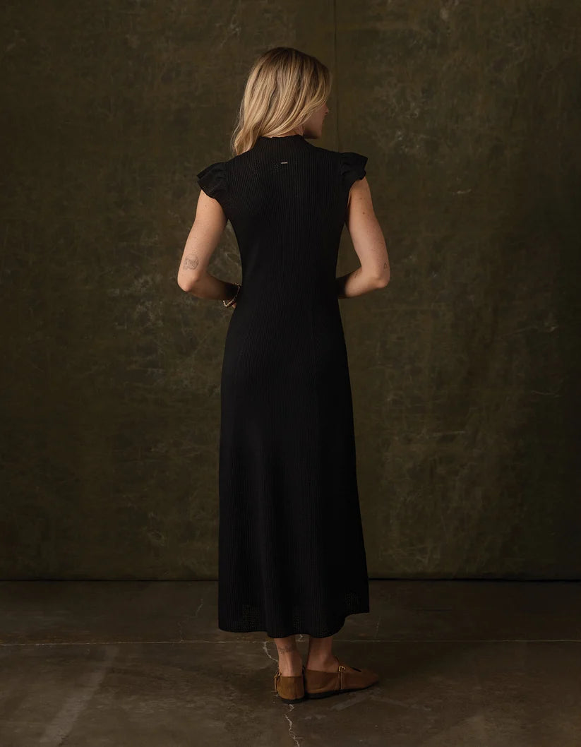 June Midi Sweater Dress in Black