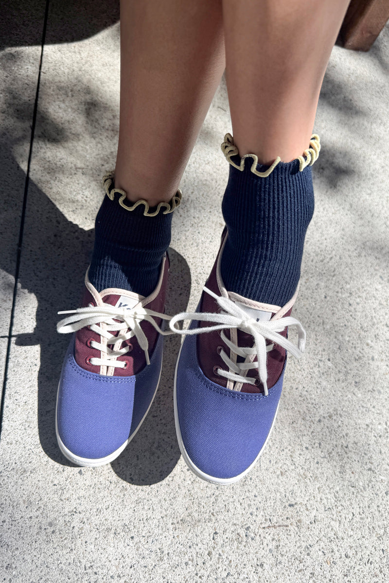 The Petite Ruffled Modal Socks