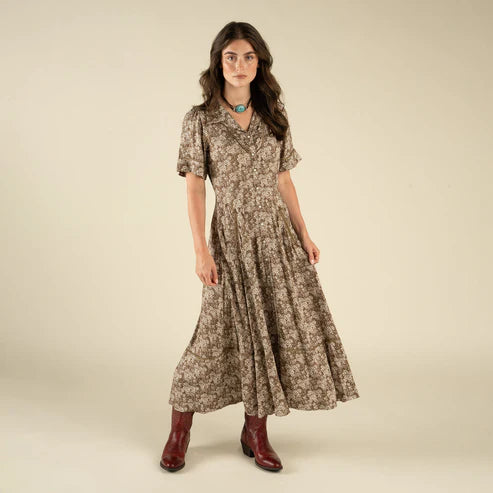 La Dahlia Dress in Parlor Rose Taupe