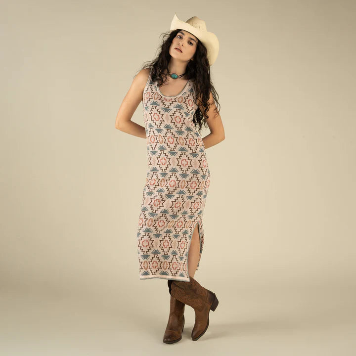 Puebla Knit Dress in Chama Chevron