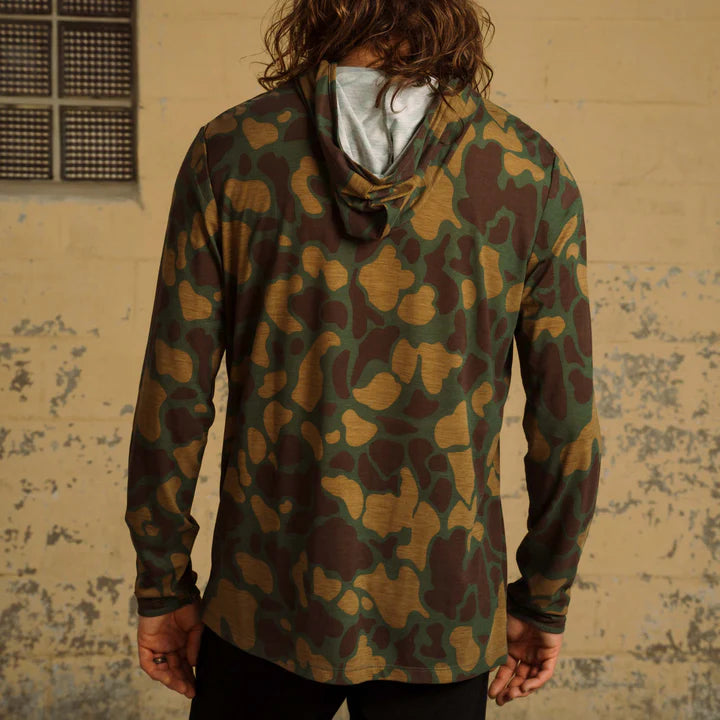 Yucatan Bamboo Hoodie Tech Shirt in Forest Camo