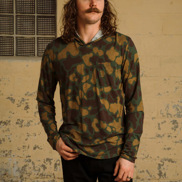 Yucatan Bamboo Hoodie Tech Shirt in Forest Camo
