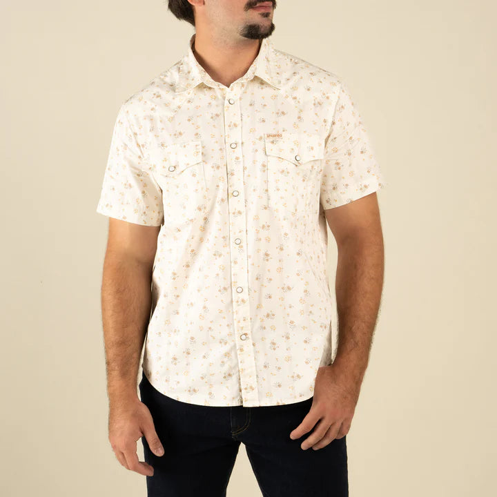 The Wyatt Pearl Snap Serape Short Sleeve in Dustbloom