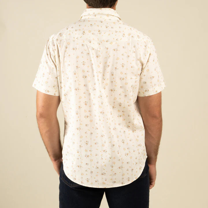 The Wyatt Pearl Snap Serape Short Sleeve in Dustbloom