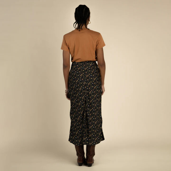 Pearla Slip Skirt in Black