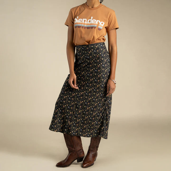Pearla Slip Skirt in Black