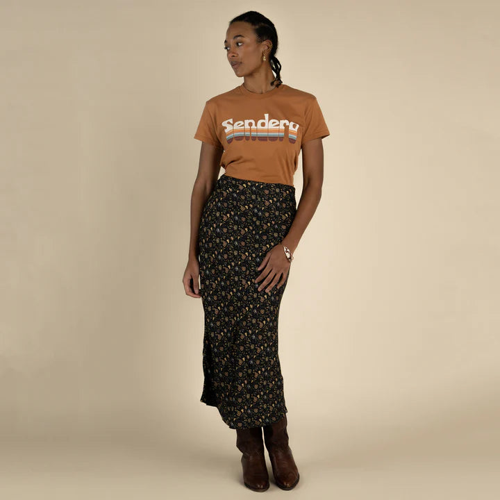 Pearla Slip Skirt in Black