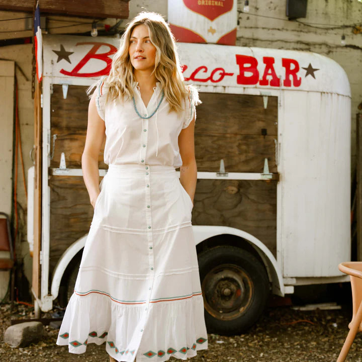 The Prairie Skirt in Vintage White