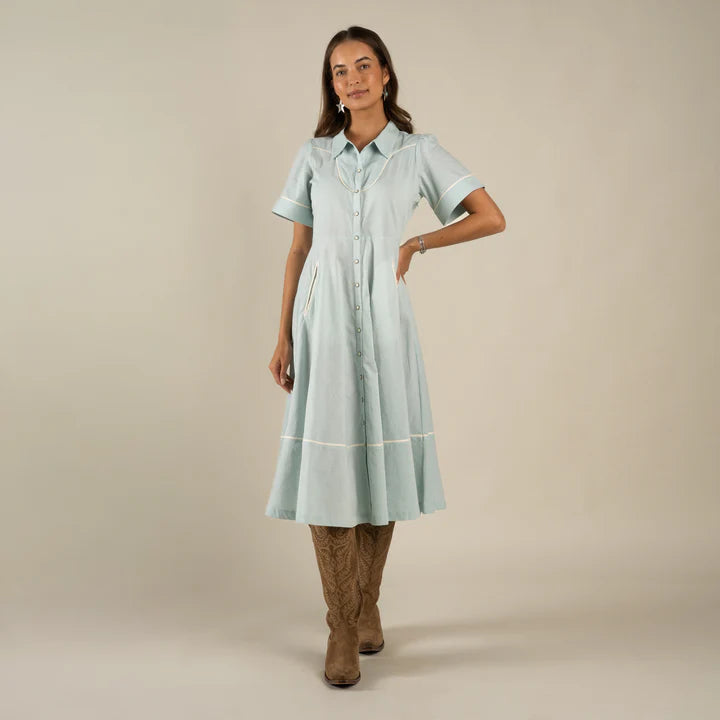 La Dahlia Dress in Mistflower