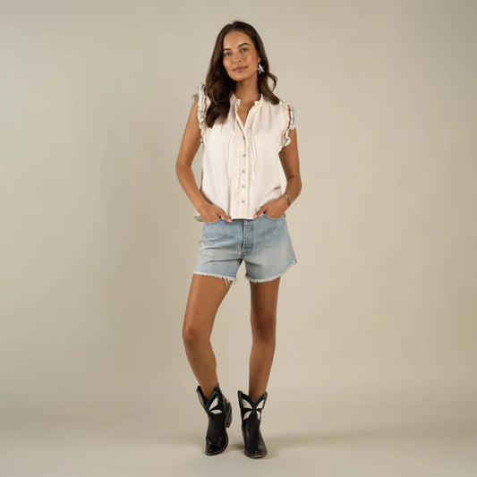 Paloma Blouse in Vintage White
